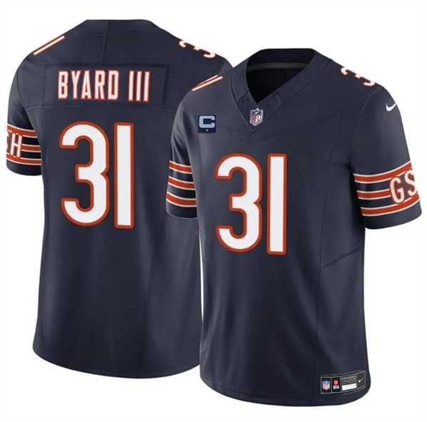 Men & Women & Youth Chicago Bears #31 Kevin Byard III Navy 2024 F.U.S.E. With 1-star C Patch Vapor Untouchable Limited Stitched Jersey->chicago bears->NFL Jersey